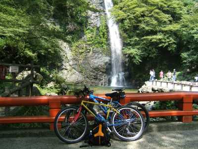 箕面大滝とMTB