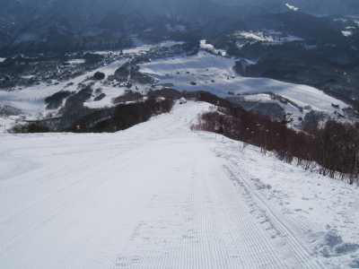 馬の背コース(ブナリフト終点付近)から